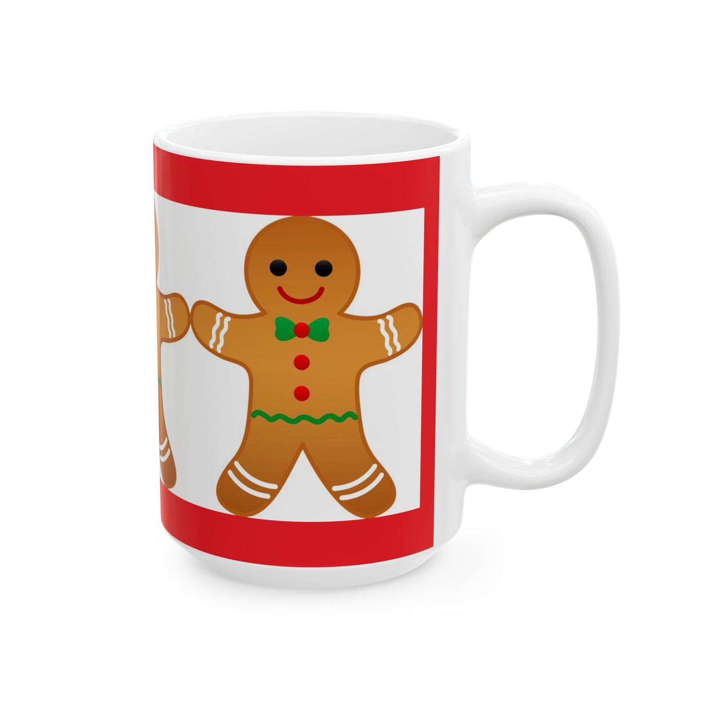 Princess Grace Gingerbread Man Ceramic Mug Festive Holiday Coffee Cup