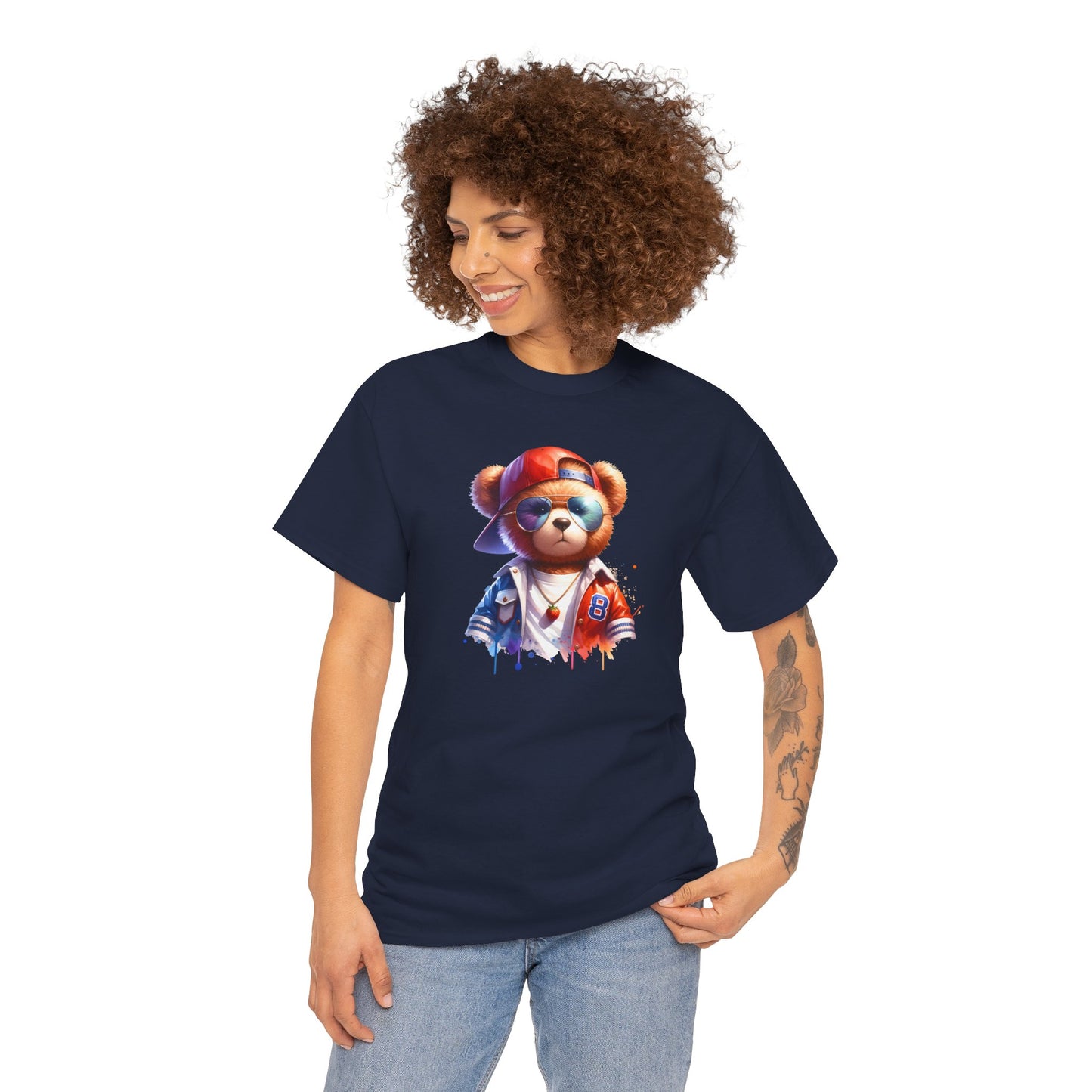 Princess Grace Cool Bear Graphic Unisex Heavy Cotton Tee