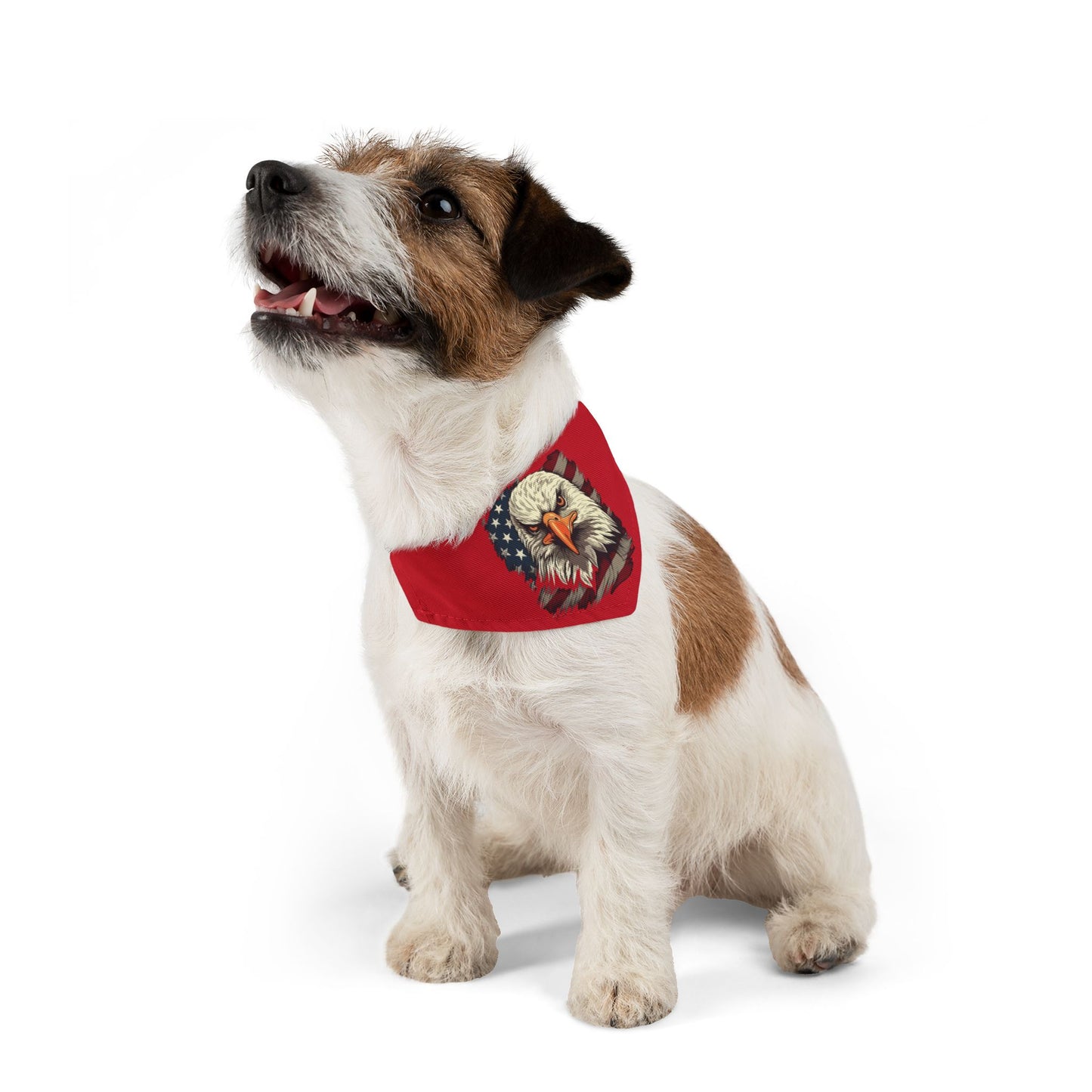 Princess Grace Patriotic Eagle Pet Bandana Collar Red USA Flag Design for Dogs