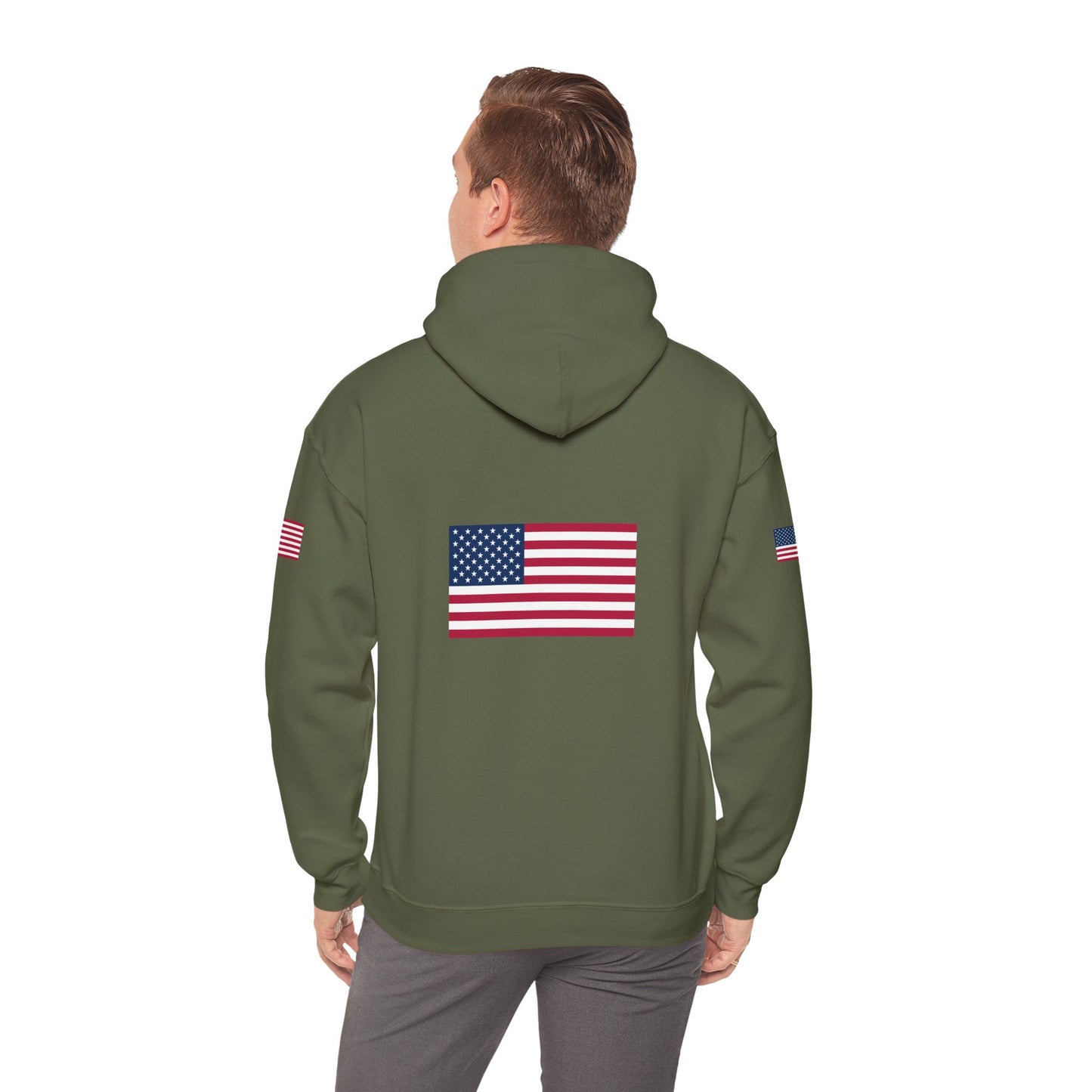 Princess Grace Patriotic American Flag Hoodie Unisex Heavy Blend Sweatshirt