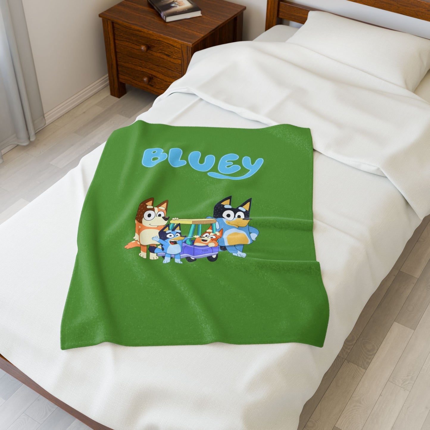 Princess Grace Bluey Velveteen Plush Blanket Soft & Cozy Kids Throw