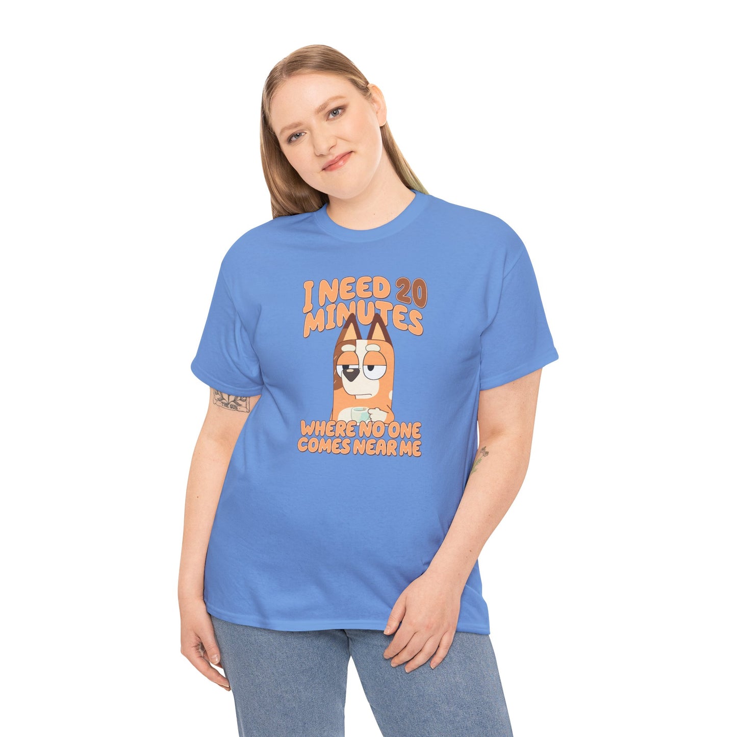 Princess Grace Bluey Funny Graphic Tee "I Need 20 Minutes"