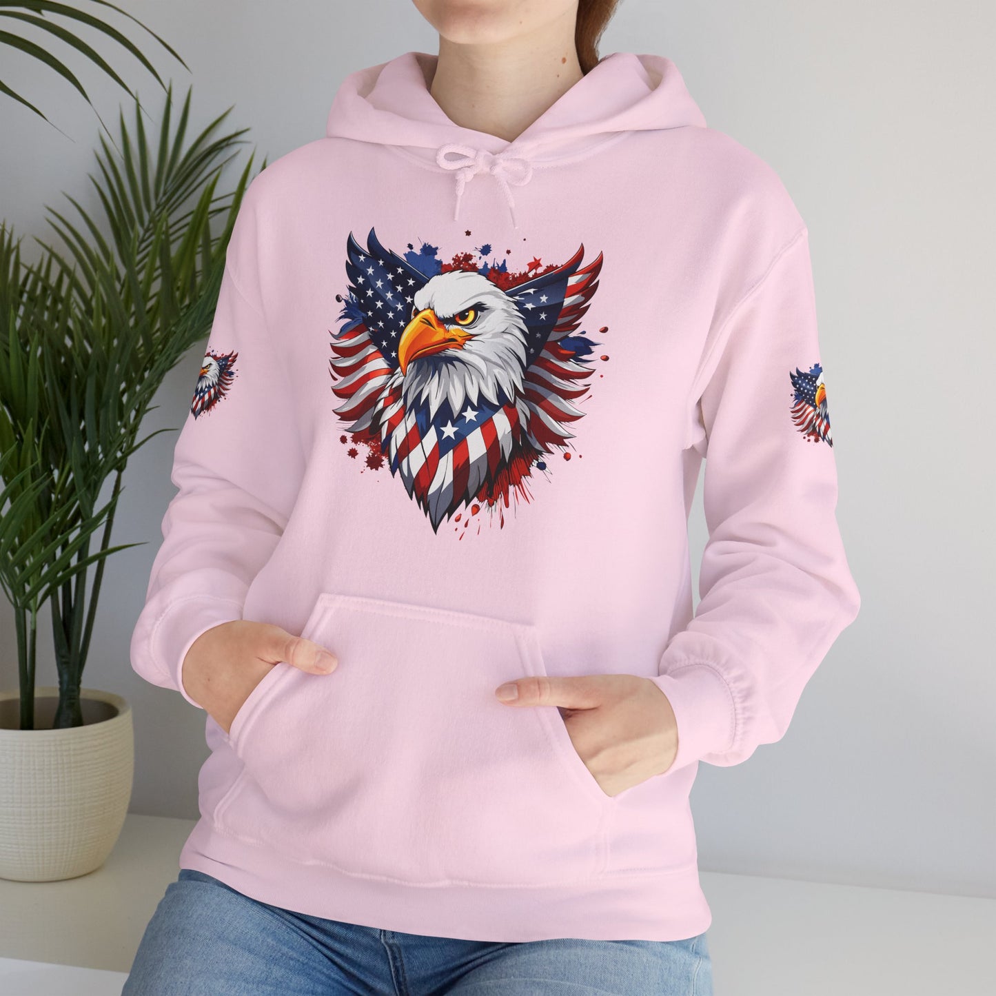 Princess Grace Patriotic Eagle Hoodie Unisex Heavy Blend Hooded Sweatshirt