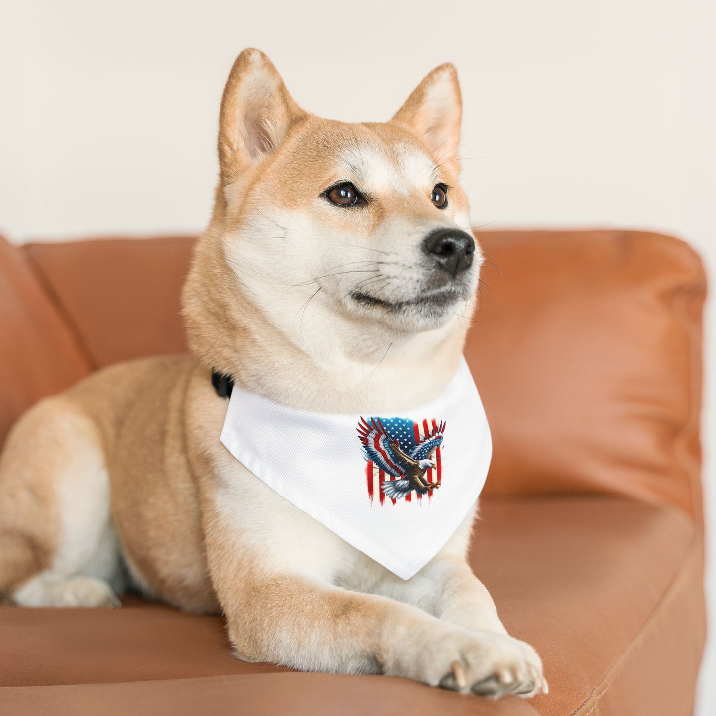 Princess Grace Patriotic Pet Bandana Collar American Flag Eagle Design