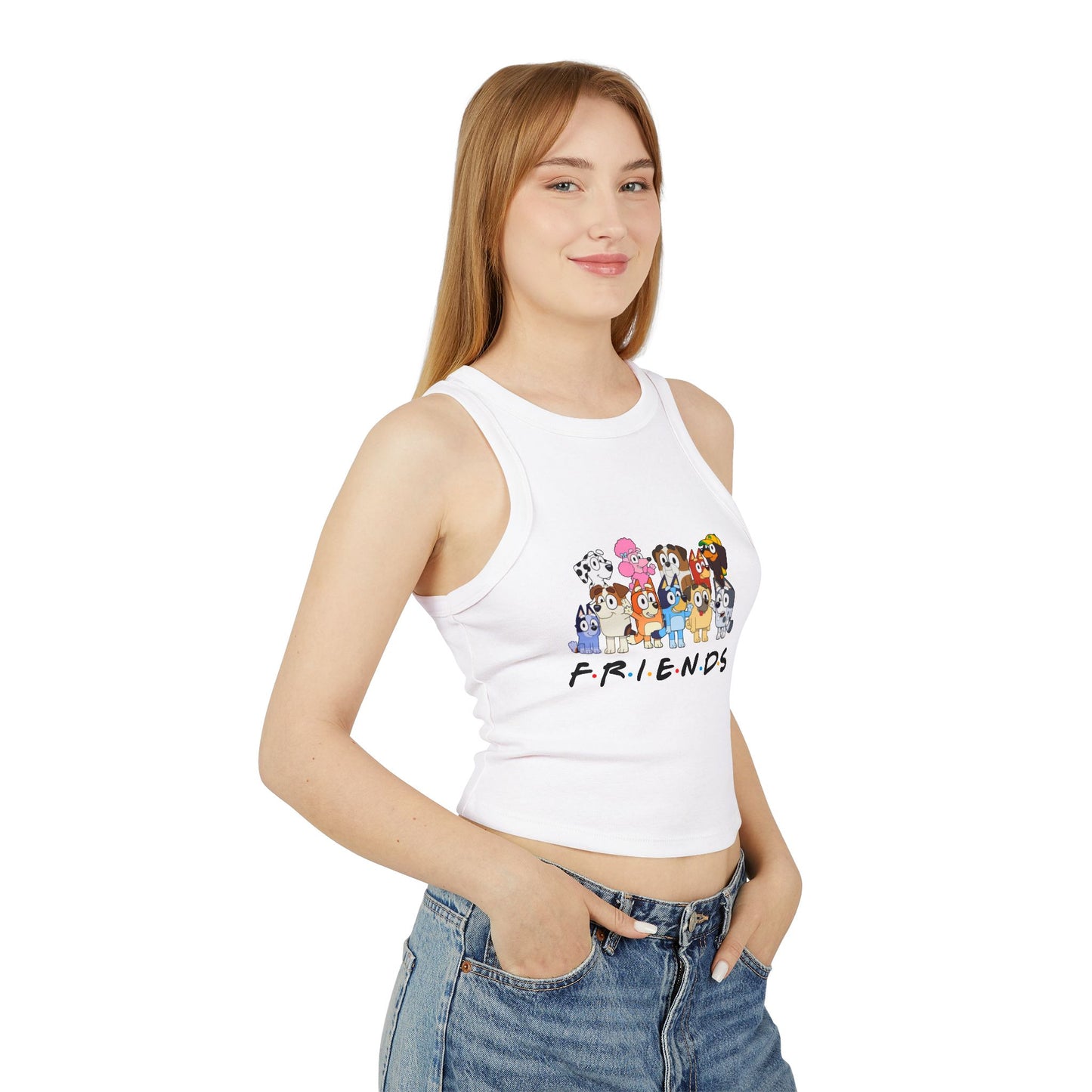 Princess Grace Bluey Friends Cartoon Racer Tank Top Cute Bluey Design