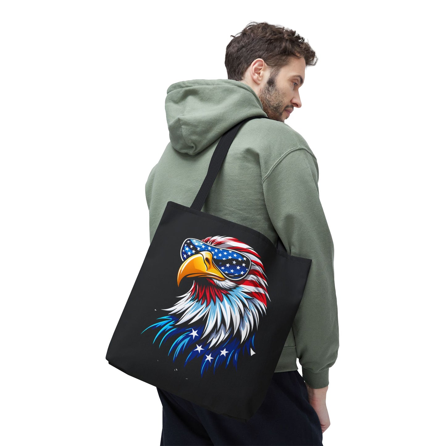 Princess Grace Patriotic Eagle Tote Bag USA Flag Design, Perfect for Independence Day & Everyday Use