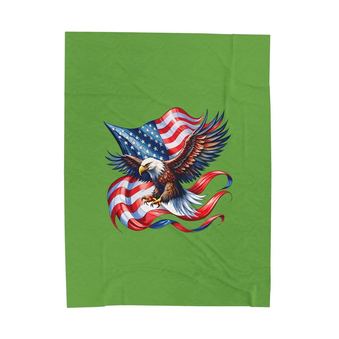 Princess Grace Patriotic Eagle Velveteen Plush Blanket Perfect for Independence Day & Cozy Evenings