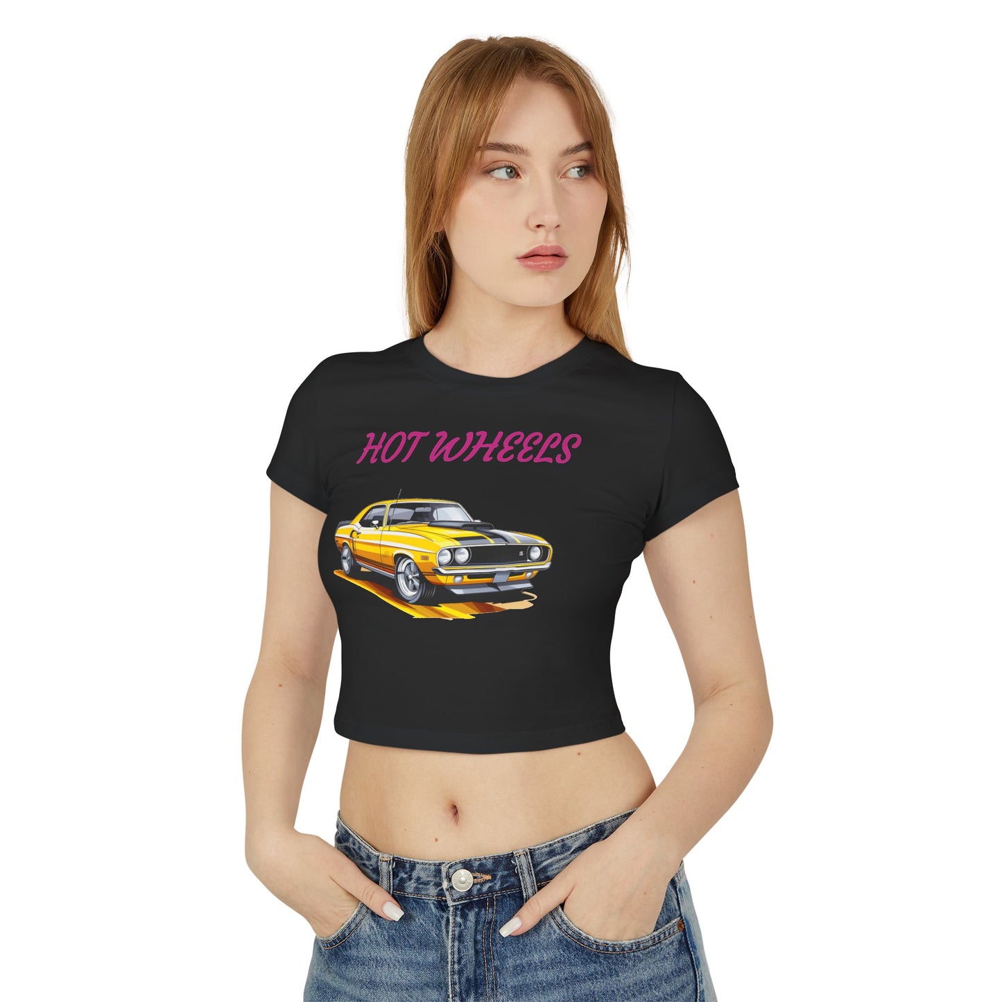 Princess Grace Hot Wheels Women's Baby Tee Retro Car Graphic T-Shirt