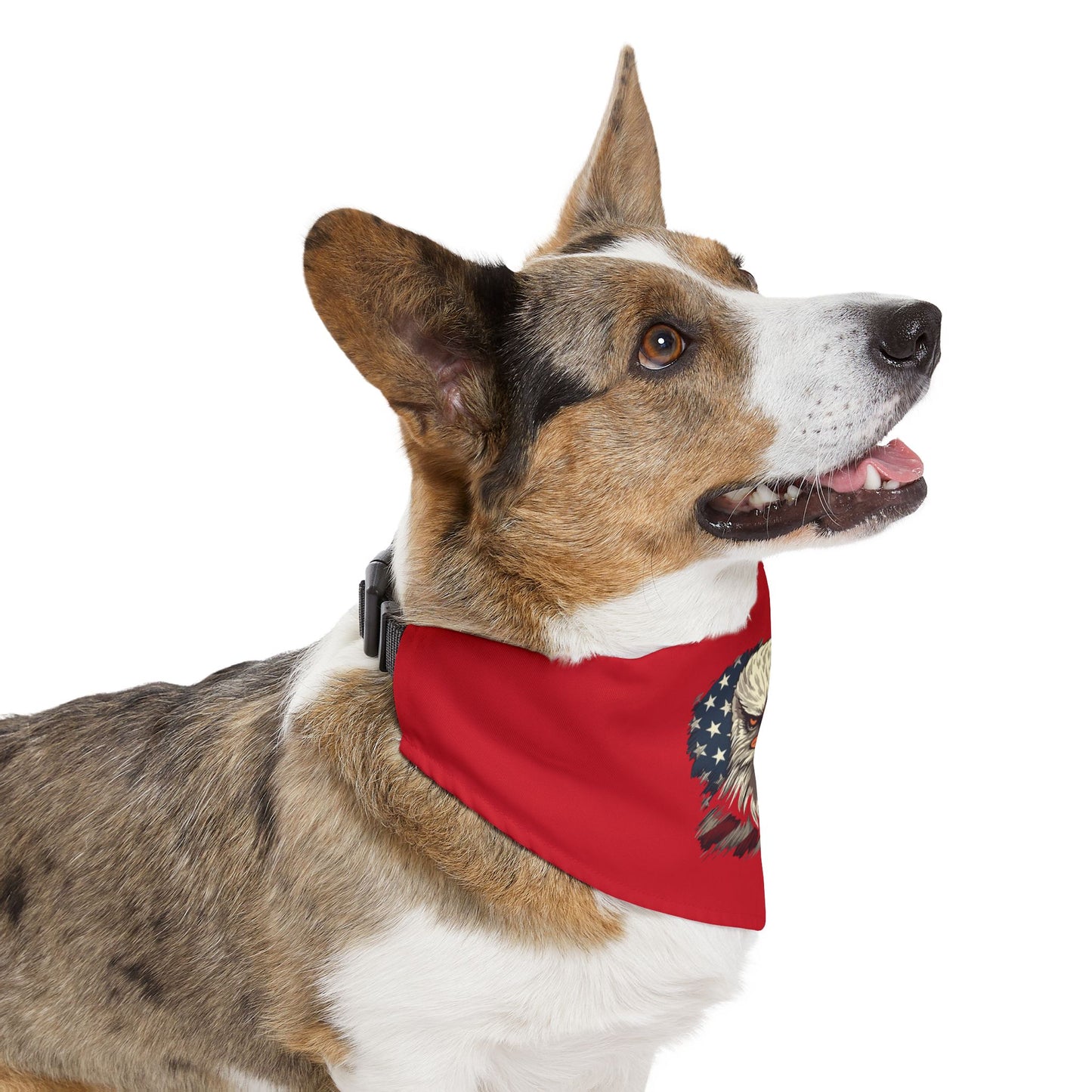 Princess Grace Patriotic Eagle Pet Bandana Collar Red USA Flag Design for Dogs