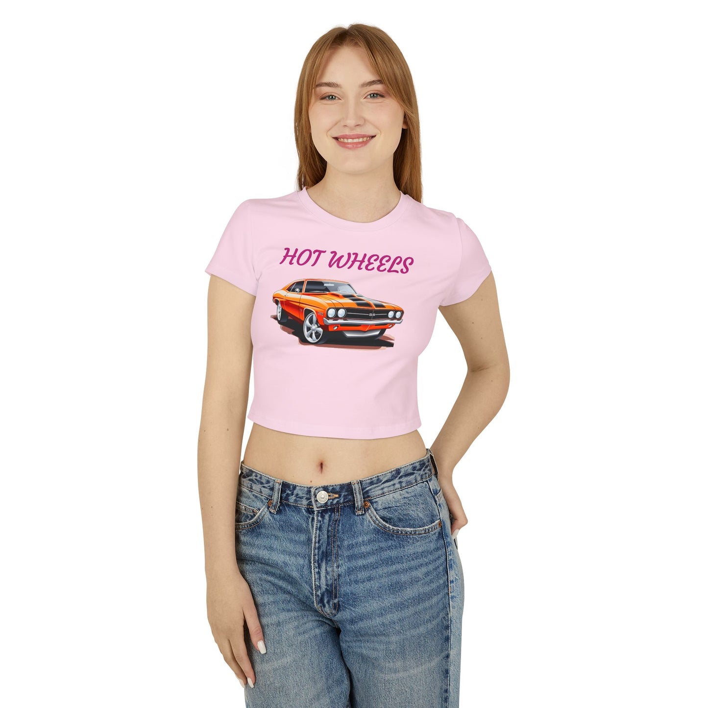 Princess Grace Vintage Hot Wheels Women's Baby Tee Retro Car Graphic Crop Top