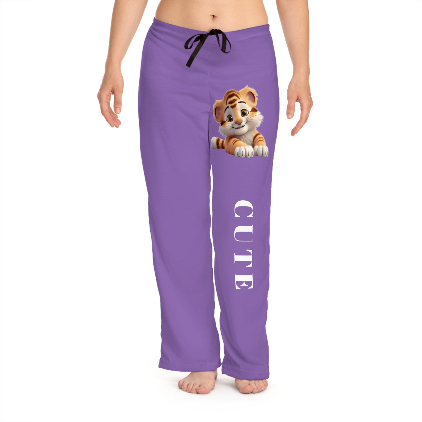 Princess Grace Cute Tiger Women's Pajama Pants Cozy Lounge Wear for Relaxation