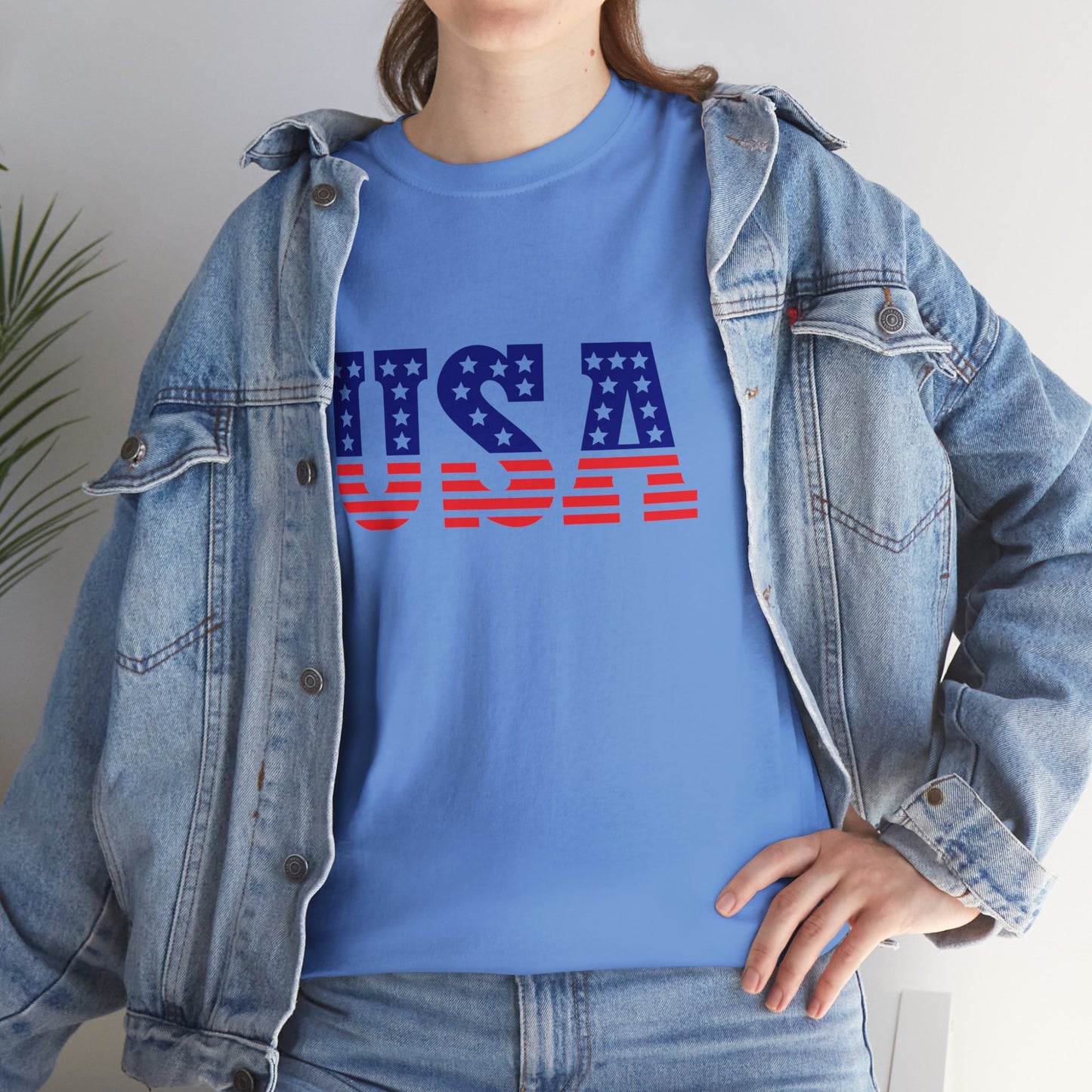 Princess Grace Patriotic USA Unisex Heavy Cotton Tee Comfortable Independence Day Apparel