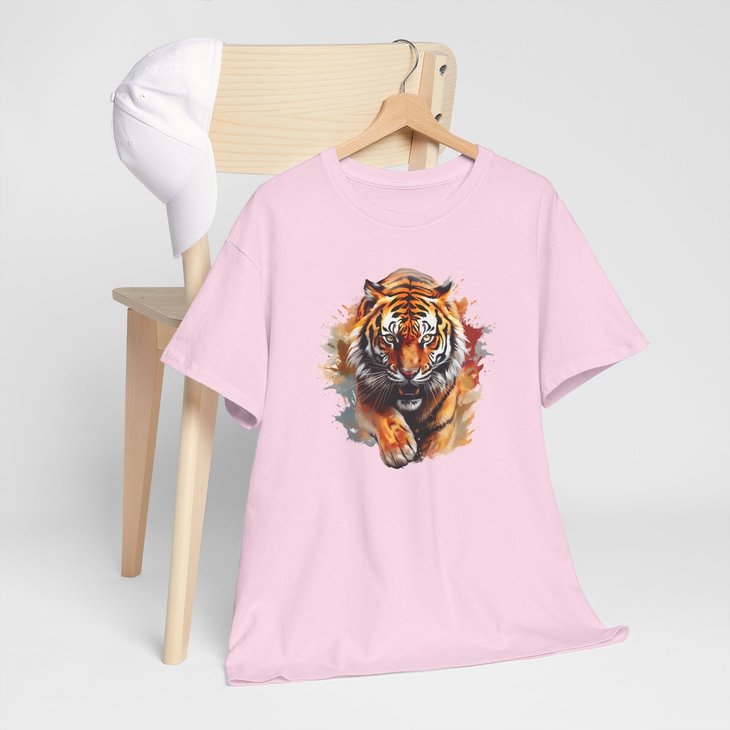 Princess Grace Fierce Tiger Unisex Heavy Cotton Tee Wild Animal Graphic Shirt