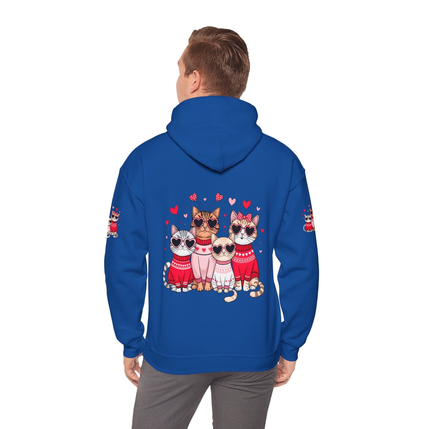 Princess Grace Cute Cat Lovers Hoodie with Heart Design