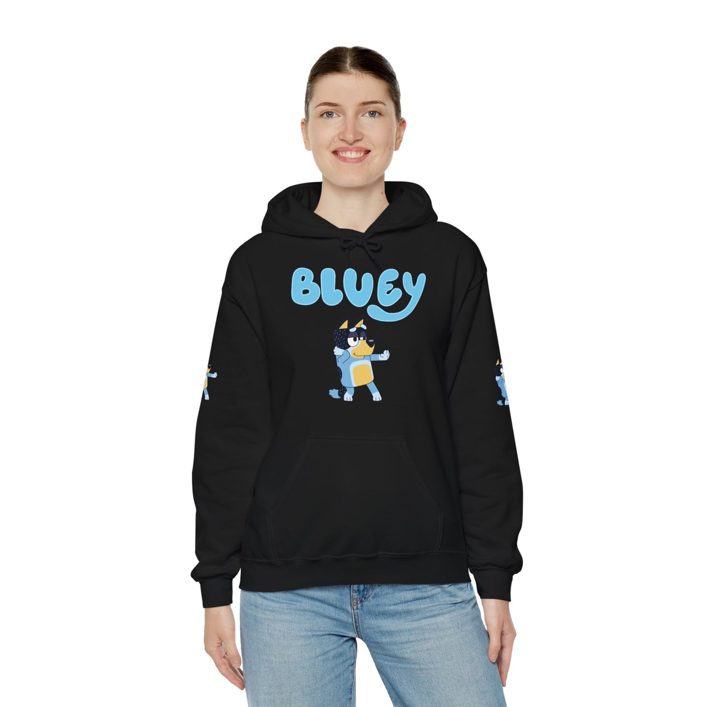 Princess Grace Cute Bluey Hoodie for Kids & Adults Unisex Heavy Blend Sweatshirt with Adorable Character Design
