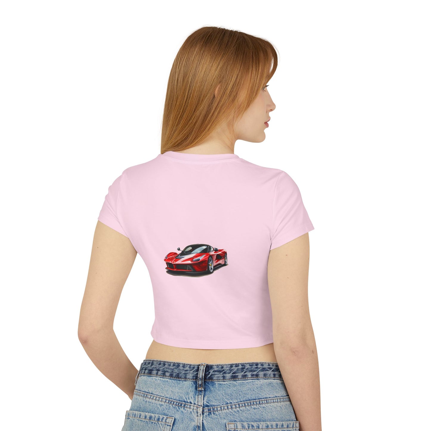 Princess Grace Hot Wheels Women's Baby Tee Stylish Car Graphic T-Shirt