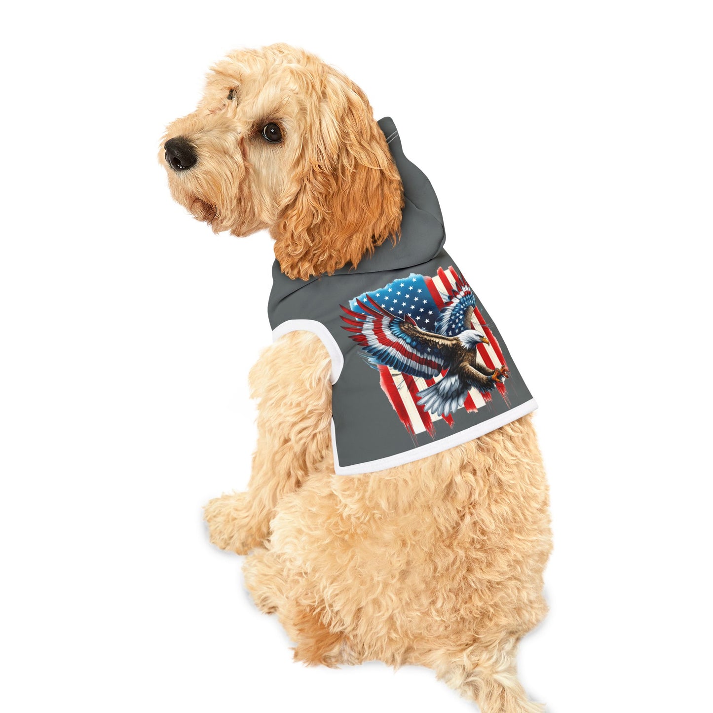 Princess Grace Patriotic Eagle Pet Hoodie for Dogs