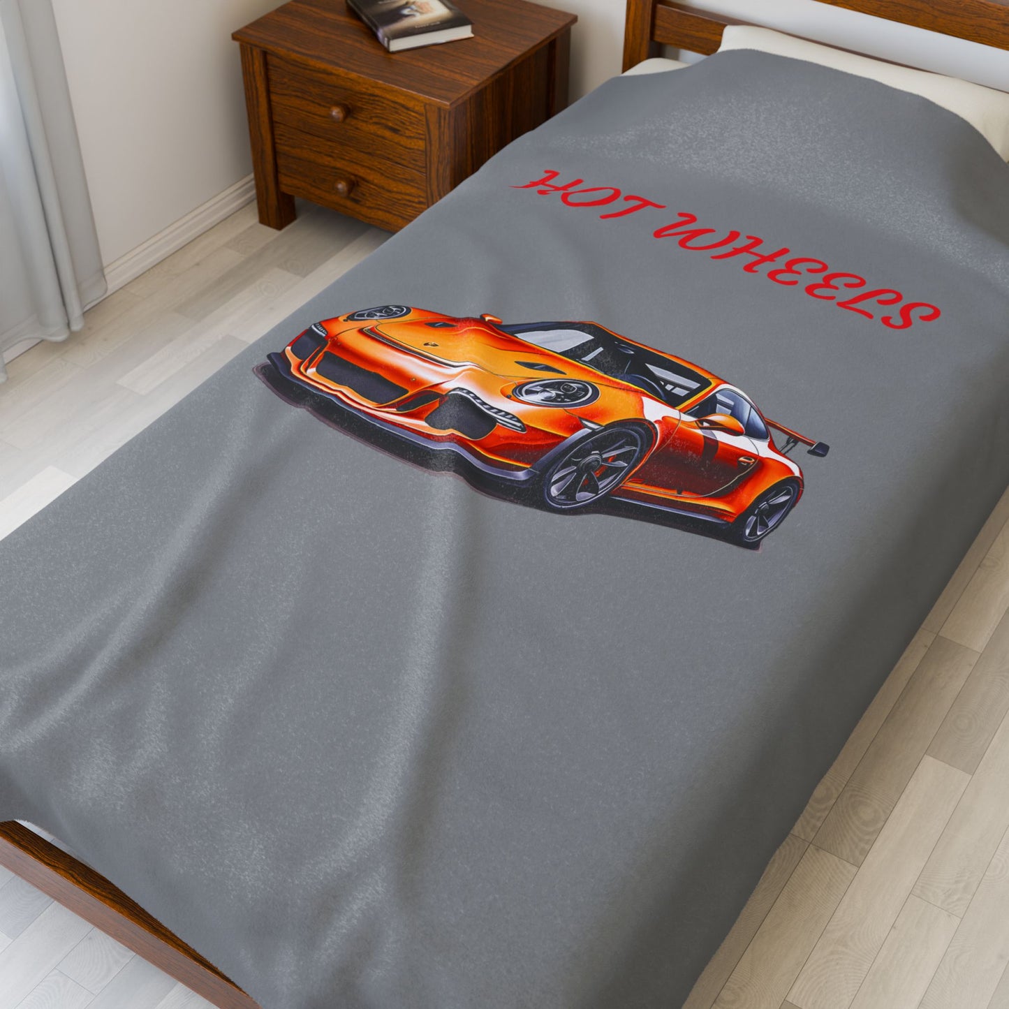 Princess Grace Hot Wheels Velveteen Plush Blanket Cozy Car Blanket for Automotive Enthusiasts