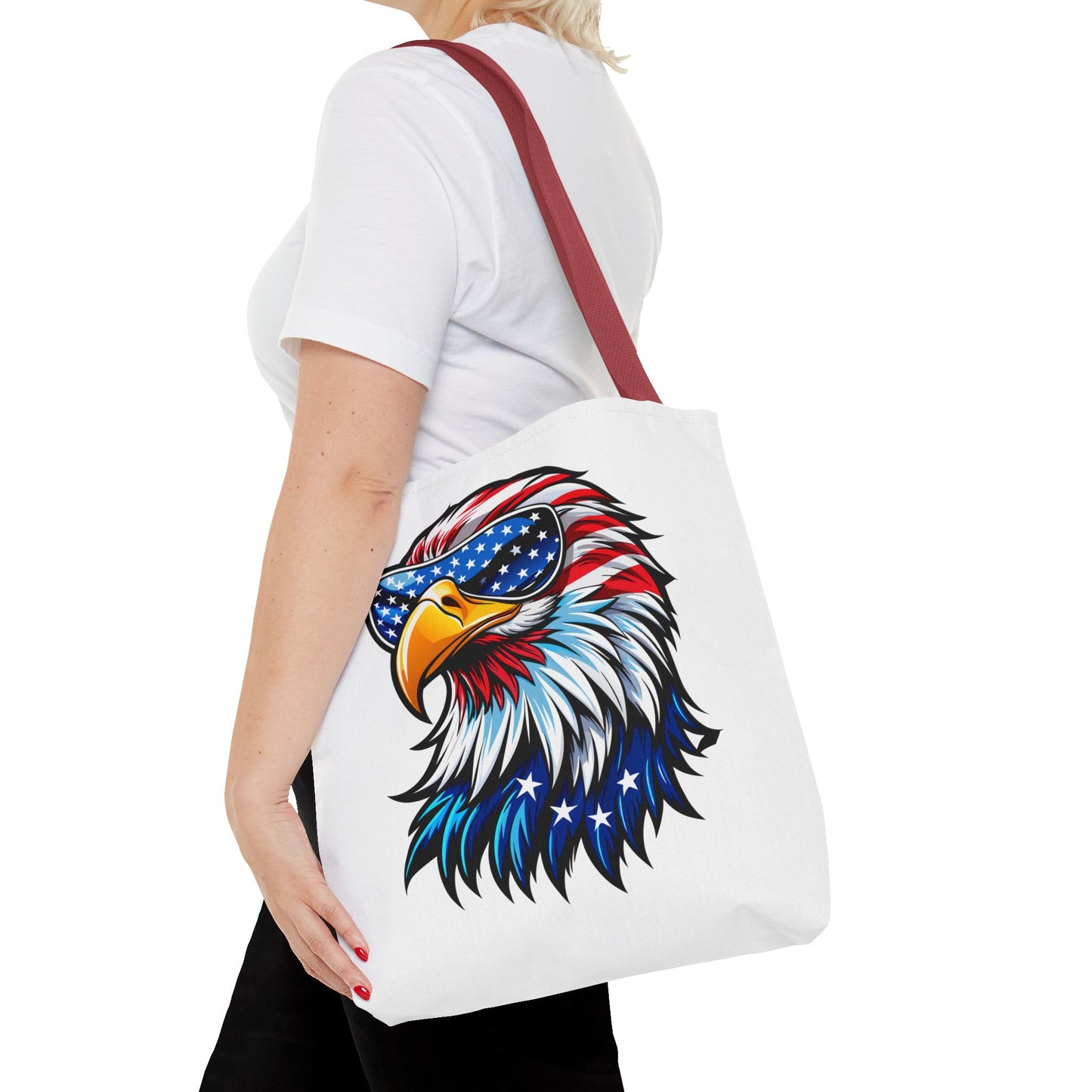Princess Grace Patriotic Eagle Tote Bag Cool American Eagle Design for Fourth of July & Everyday Use