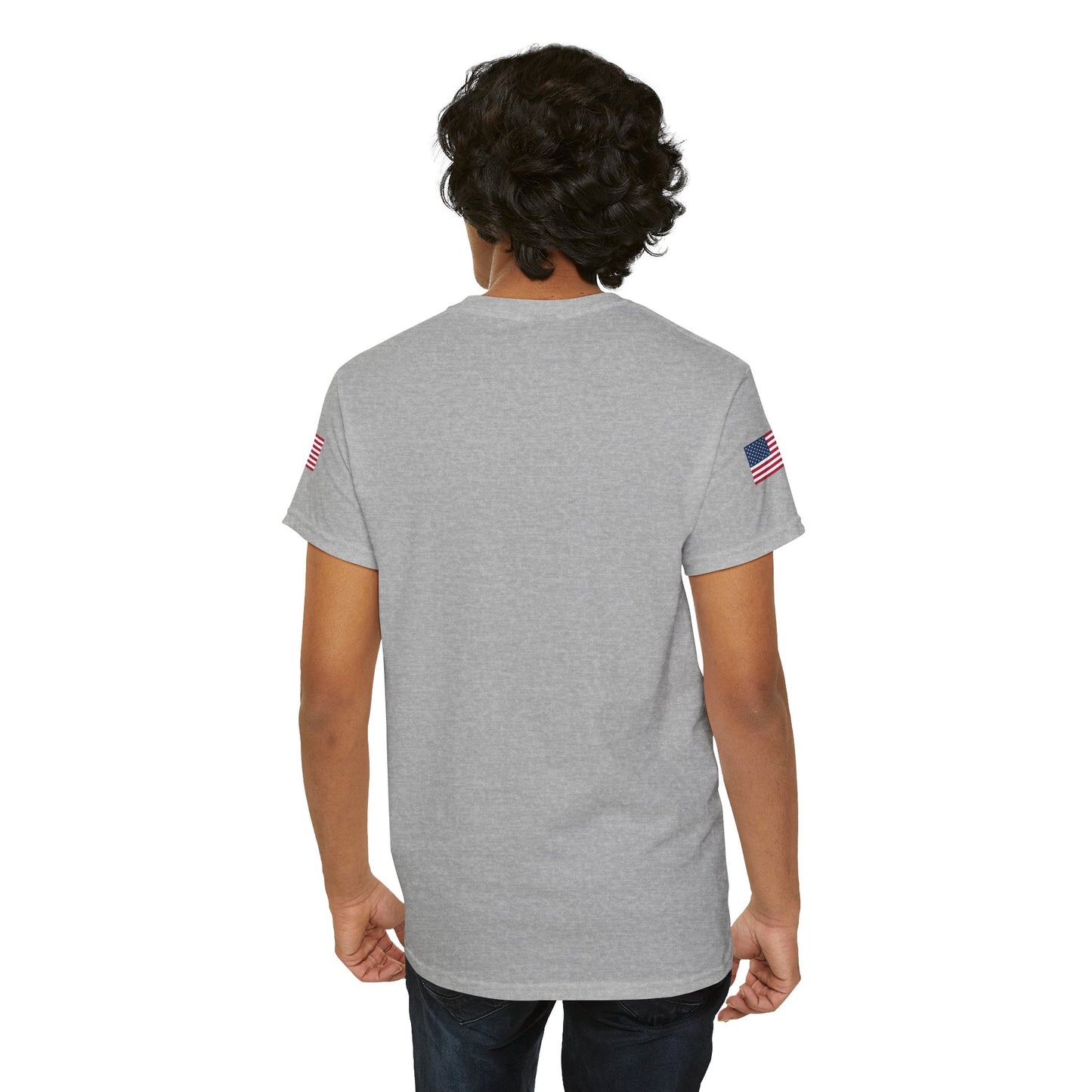Princess Grace Patriotic Unisex Heavy Cotton Tee with USA Flag Design