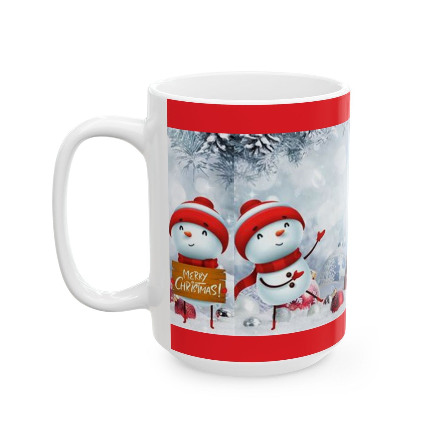 Princess Grace Festive Snowman Ceramic Mug 11oz & 15oz Perfect Christmas Gift