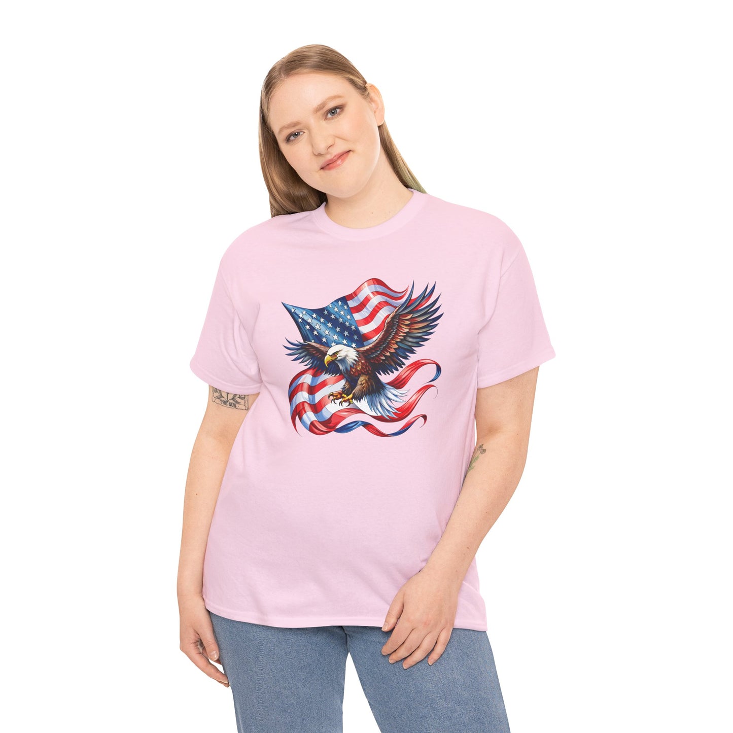 Princess Grace Patriotic Eagle Graphic Unisex Heavy Cotton Tee