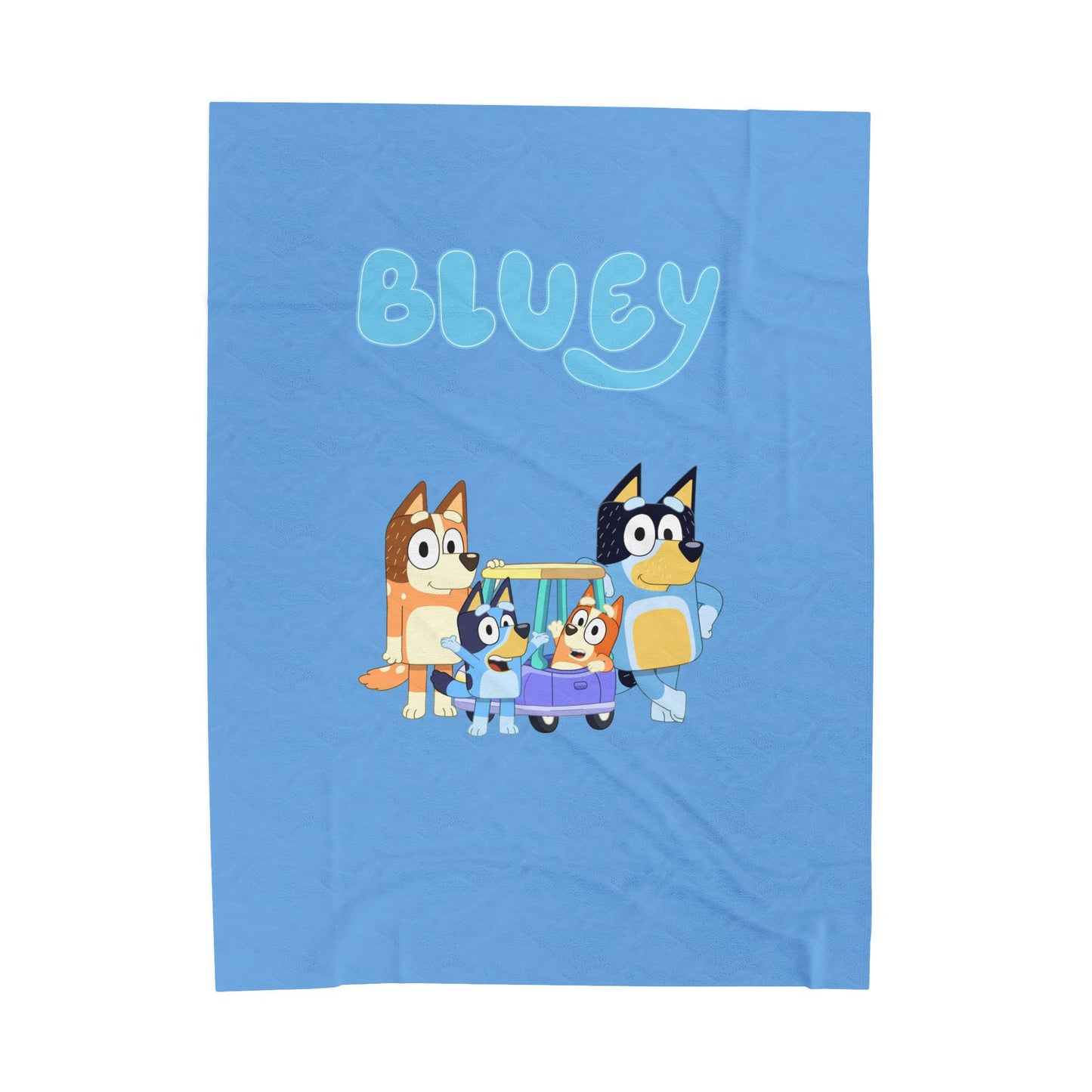 Princess Grace Bluey Velveteen Plush Blanket Cozy Kids Throw for Playtime and Nap Time