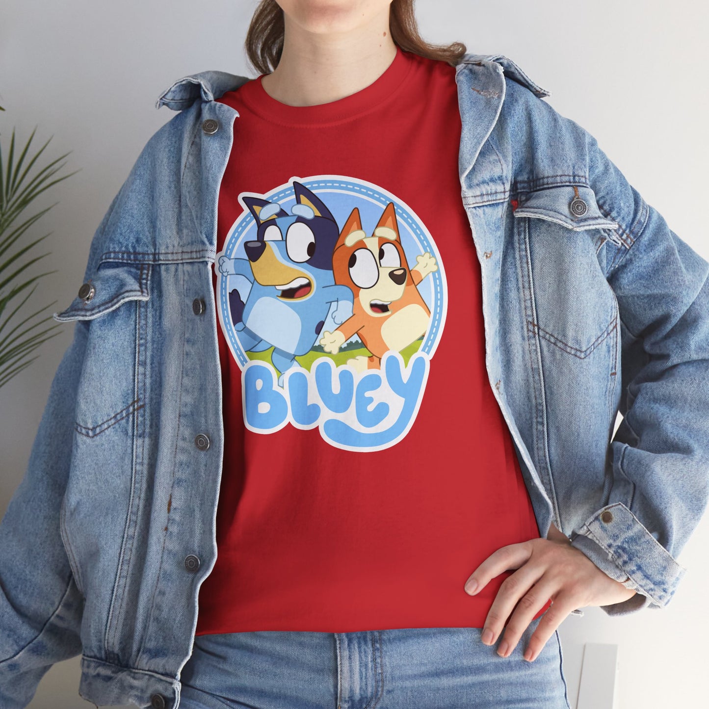 Princess Grace Bluey Fun Unisex Heavy Cotton Tee Perfect Gift for Kids and Cartoon Lovers