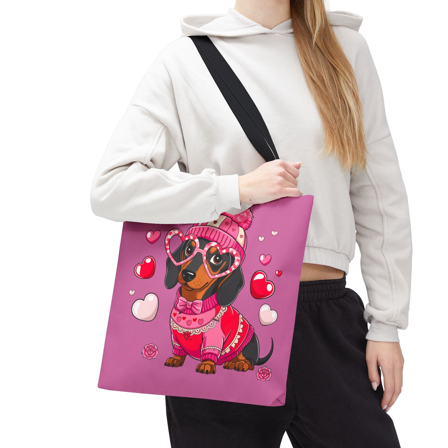Princess Grace Adorable Dachshund Love Tote Bag Cute Dog Design for Pet Lovers
