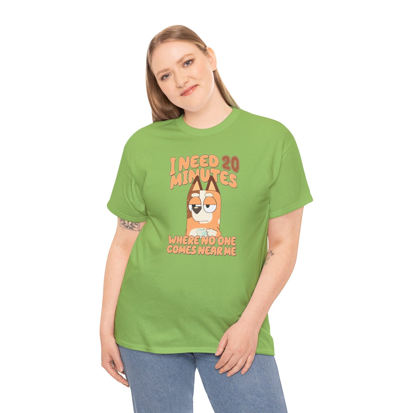 Princess Grace Bluey Funny Graphic Tee "I Need 20 Minutes"