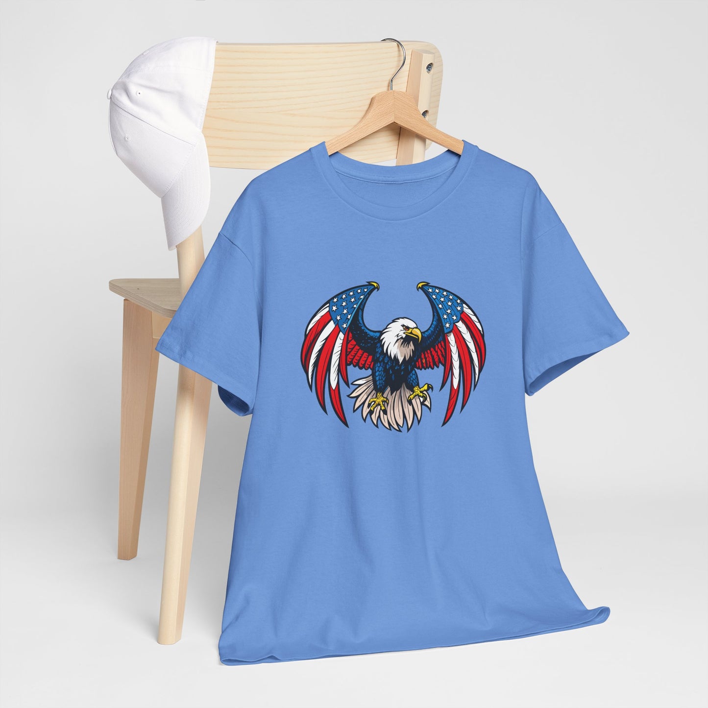 Princess Grace Patriotic Eagle Unisex Heavy Cotton Tee 4th of July Graphic T-Shirt