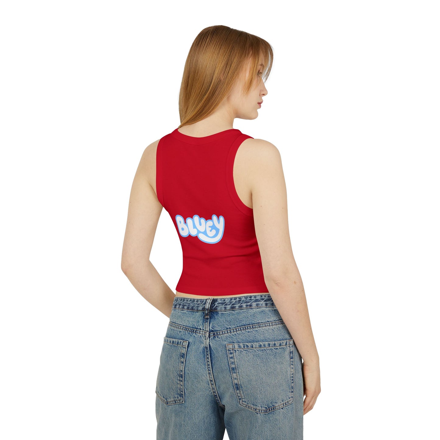Princess Grace Bluey Women's Micro Rib Racer Tank Top Fun and Stylish for Casual Days