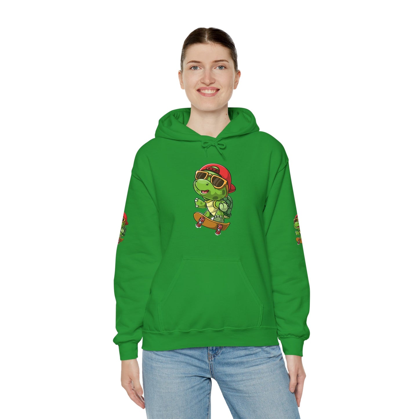 Princess Grace Cool Skateboarding Turtle Unisex Hoodie Fun and Stylish