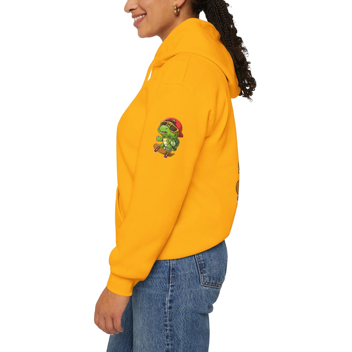 Princess Grace Cool Skateboarding Turtle Unisex Hoodie Fun and Stylish