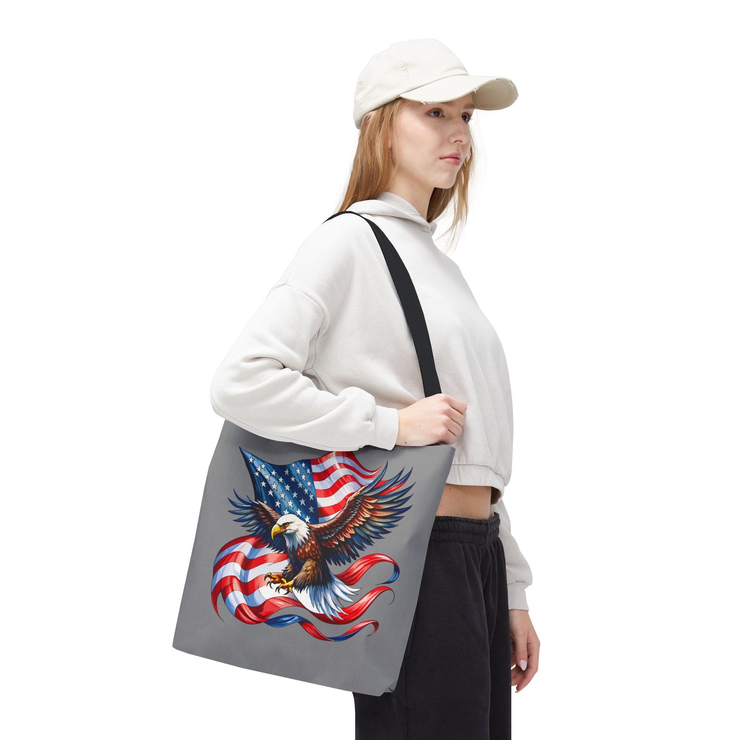 Princess Grace Patriotic Eagle Tote Bag Perfect for Fourth of July and Memorial Day