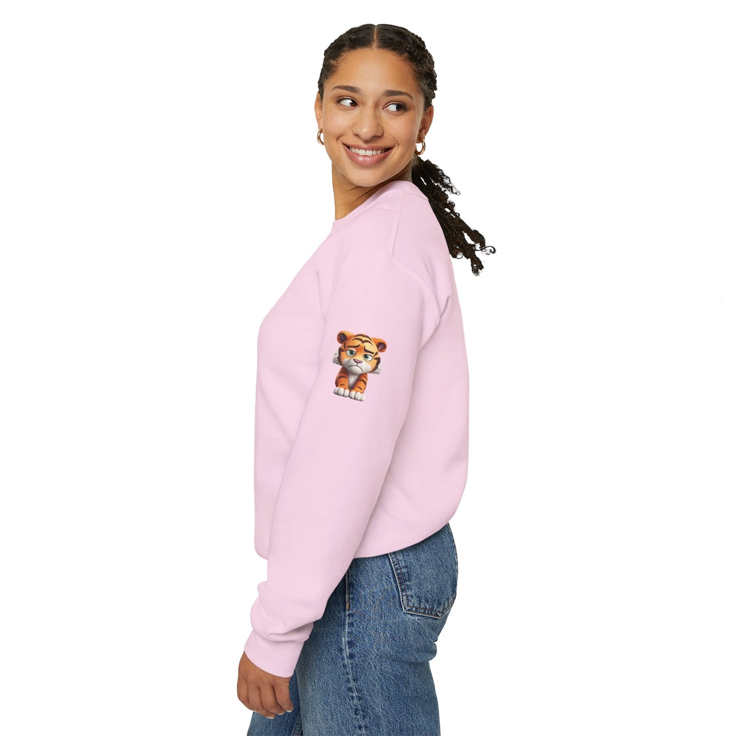 Princess Grace Cute Tiger Graphic Unisex Crewneck Sweatshirt