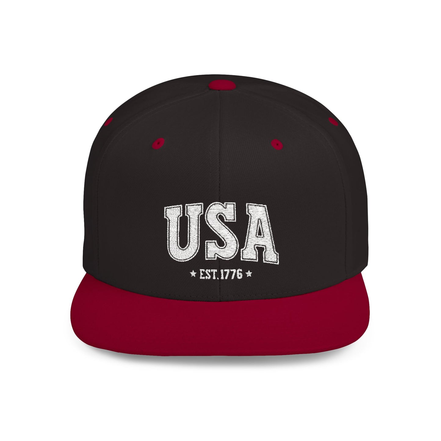 Princess Grace USA Flat Bill Snapback Cap - Est. 1776 | Casual Style for All Occasions