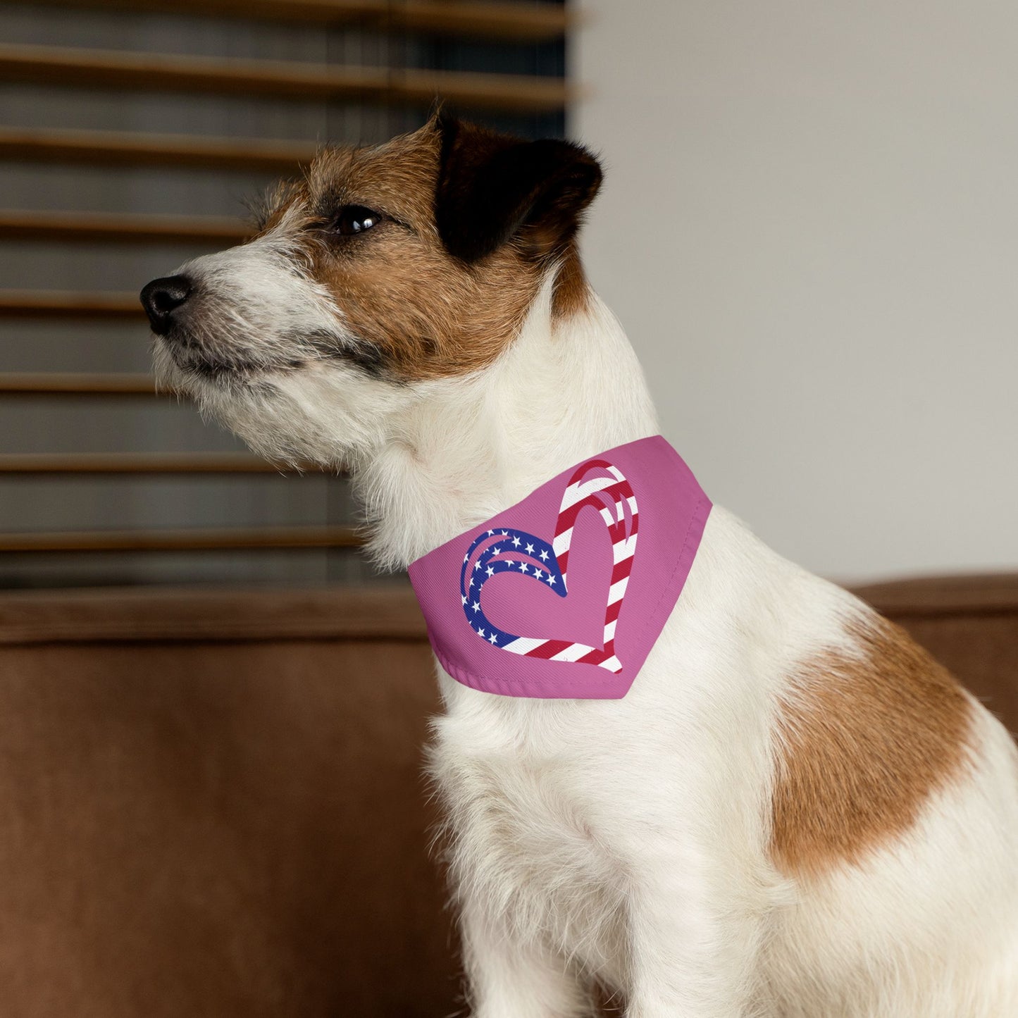 Princess Grace Patriotic Love Pet Bandana Collar Perfect for Holidays & Celebrations