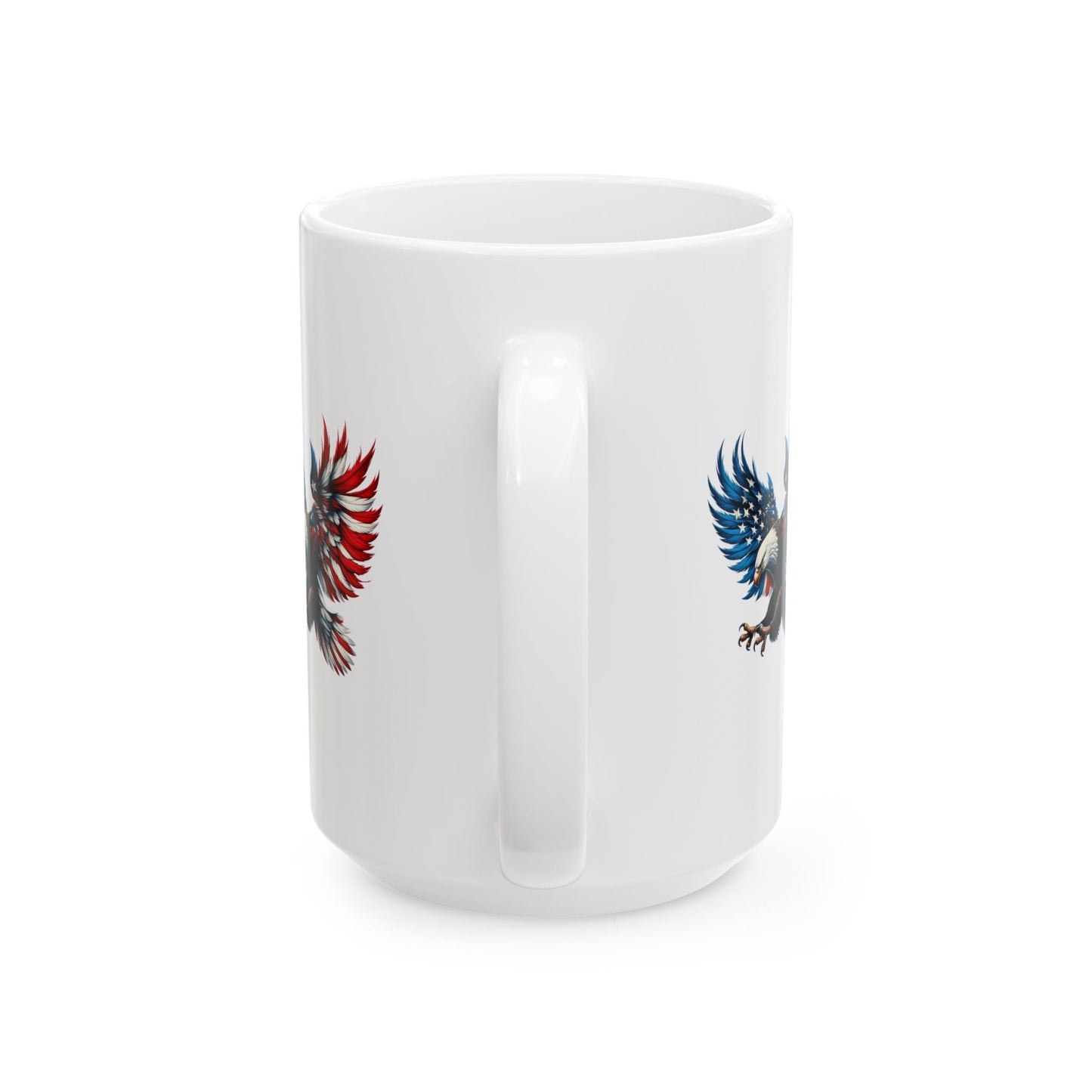 Princess Grace Patriotic Eagle Ceramic Mug 11oz & 15oz Perfect for Independence Day