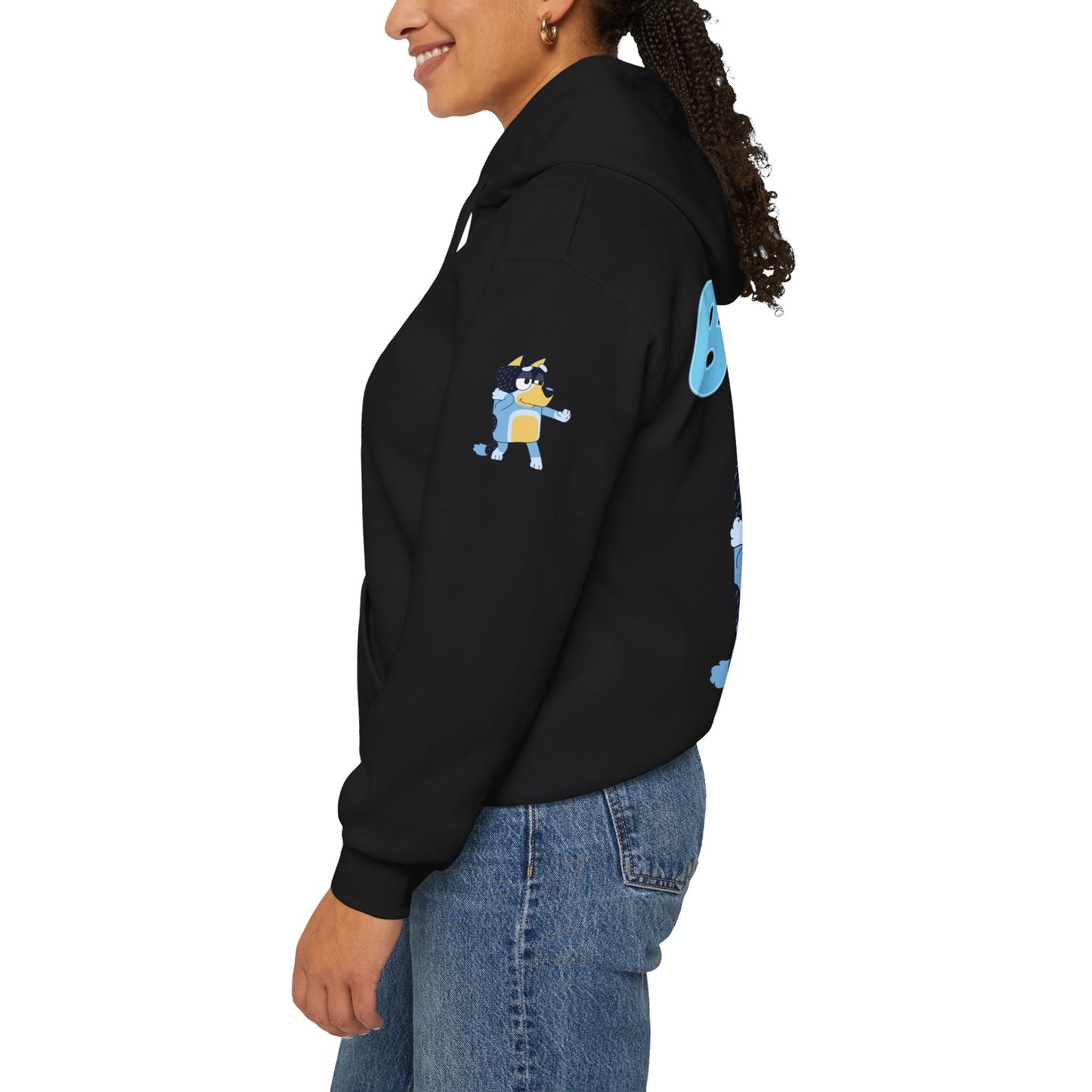Princess Grace Cute Bluey Hoodie for Kids & Adults Unisex Heavy Blend Sweatshirt with Adorable Character Design