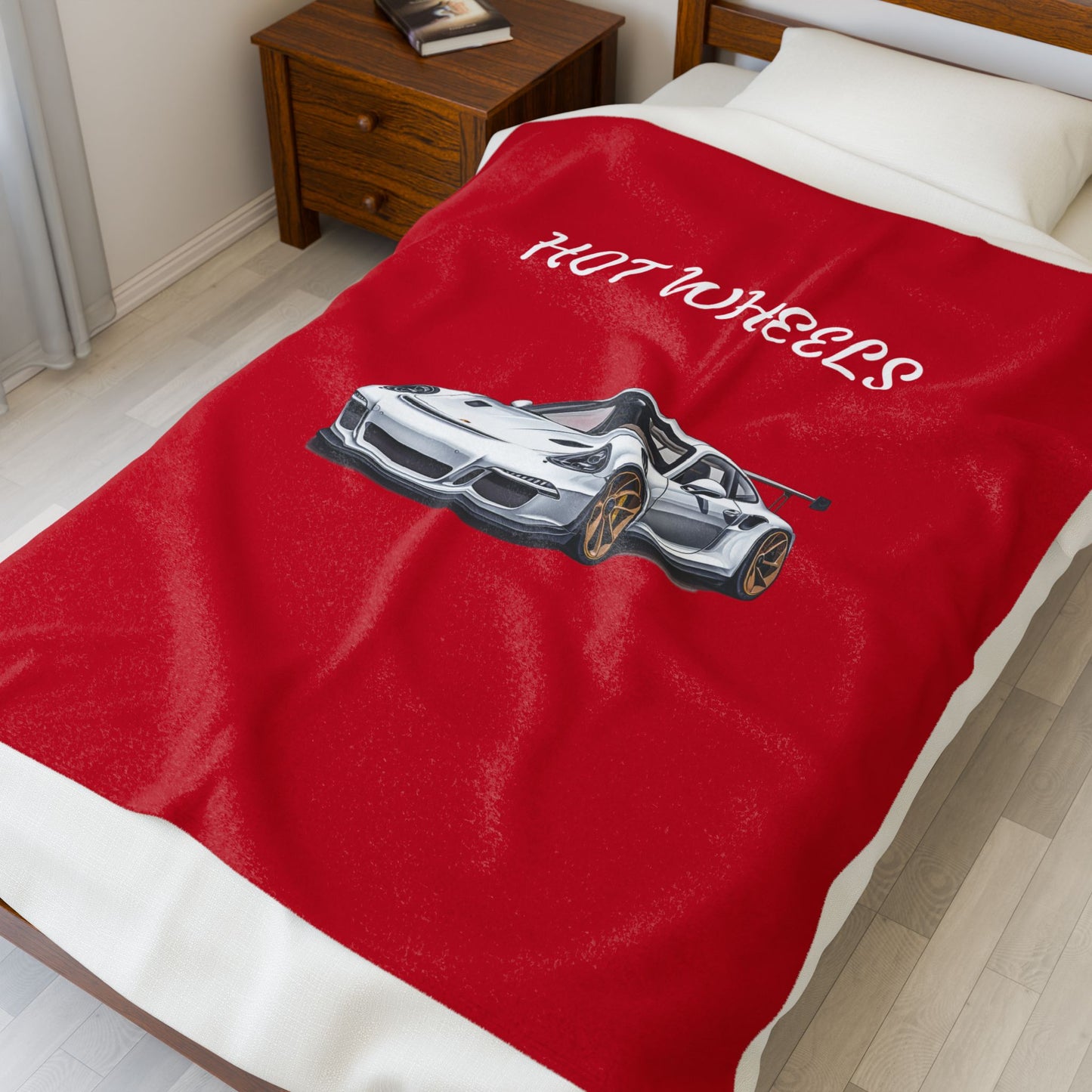 Princess Grace Hot Wheels Plush Blanket Cozy Automotive Throw for Car Enthusiasts