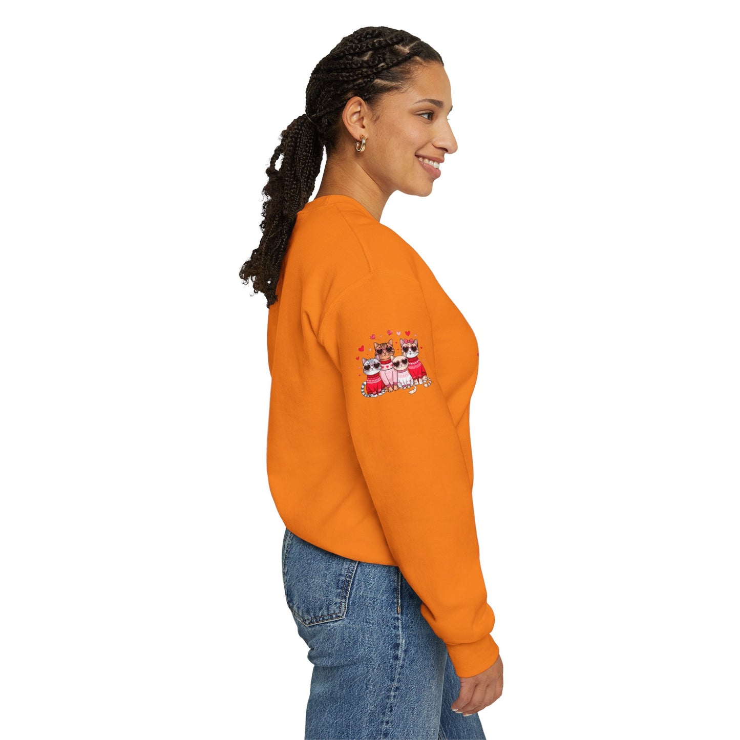 Princess Grace Cute Cat Lovers Crewneck Sweatshirt Cozy Valentine's Gift