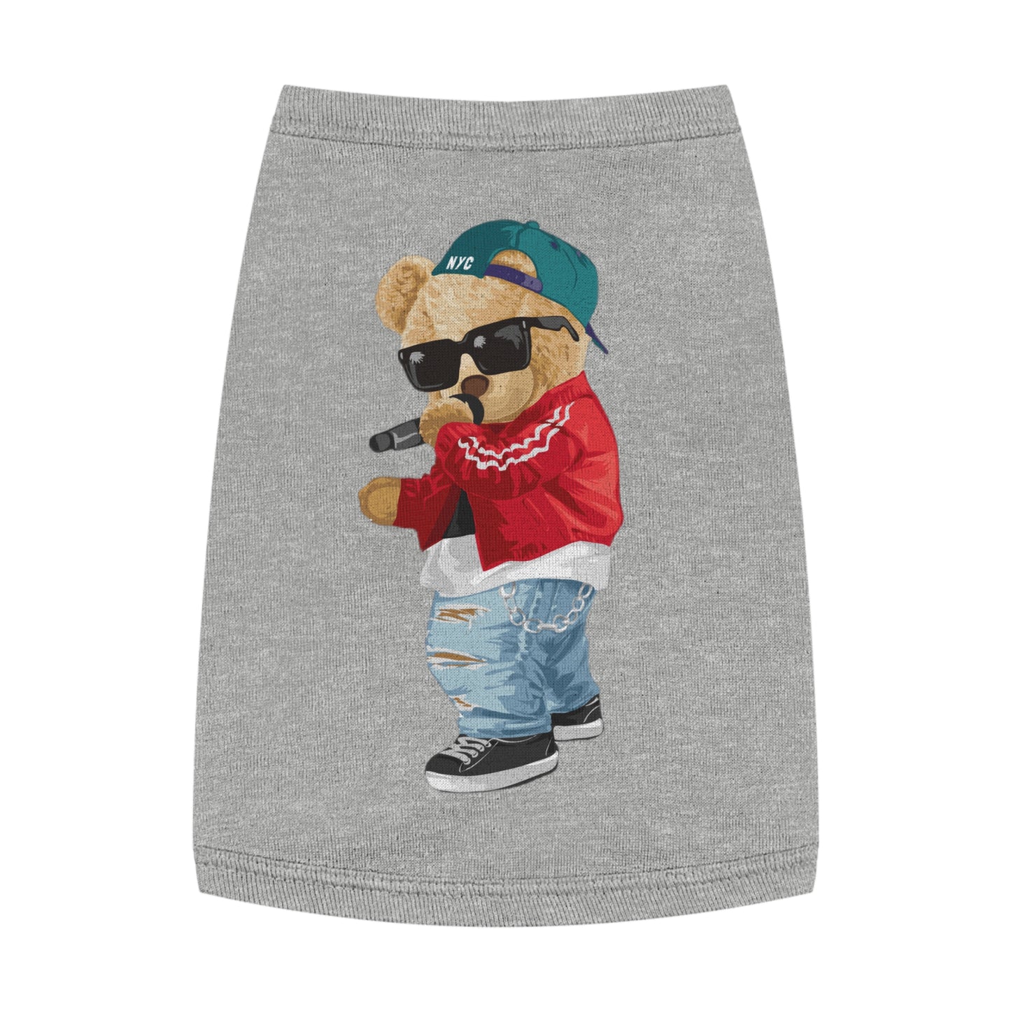 Princess Grace CUTE Cool Bear Hip-Hop Pet Tank Top Trendy Dog Apparel for Stylish Pets