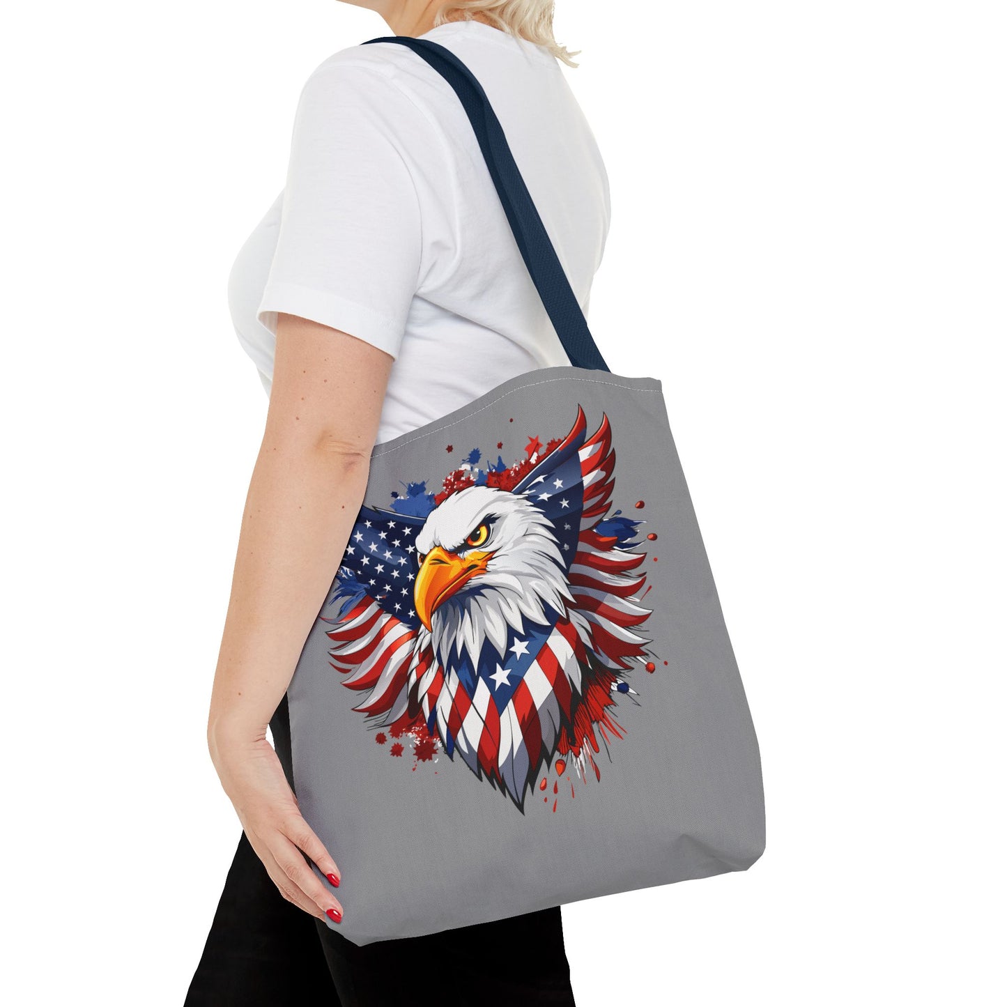 Princess Grace Patriotic Eagle Tote Bag American Freedom Design