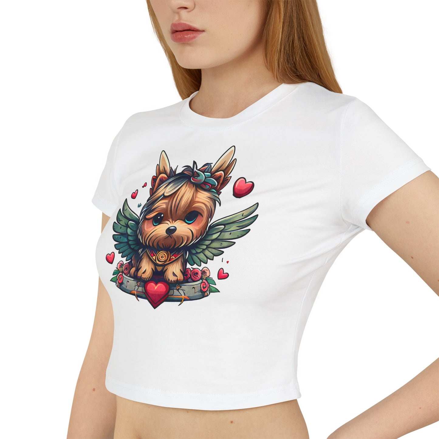 Princess Grace Cute Yorkie Graphic Baby Tee for Dog Lovers