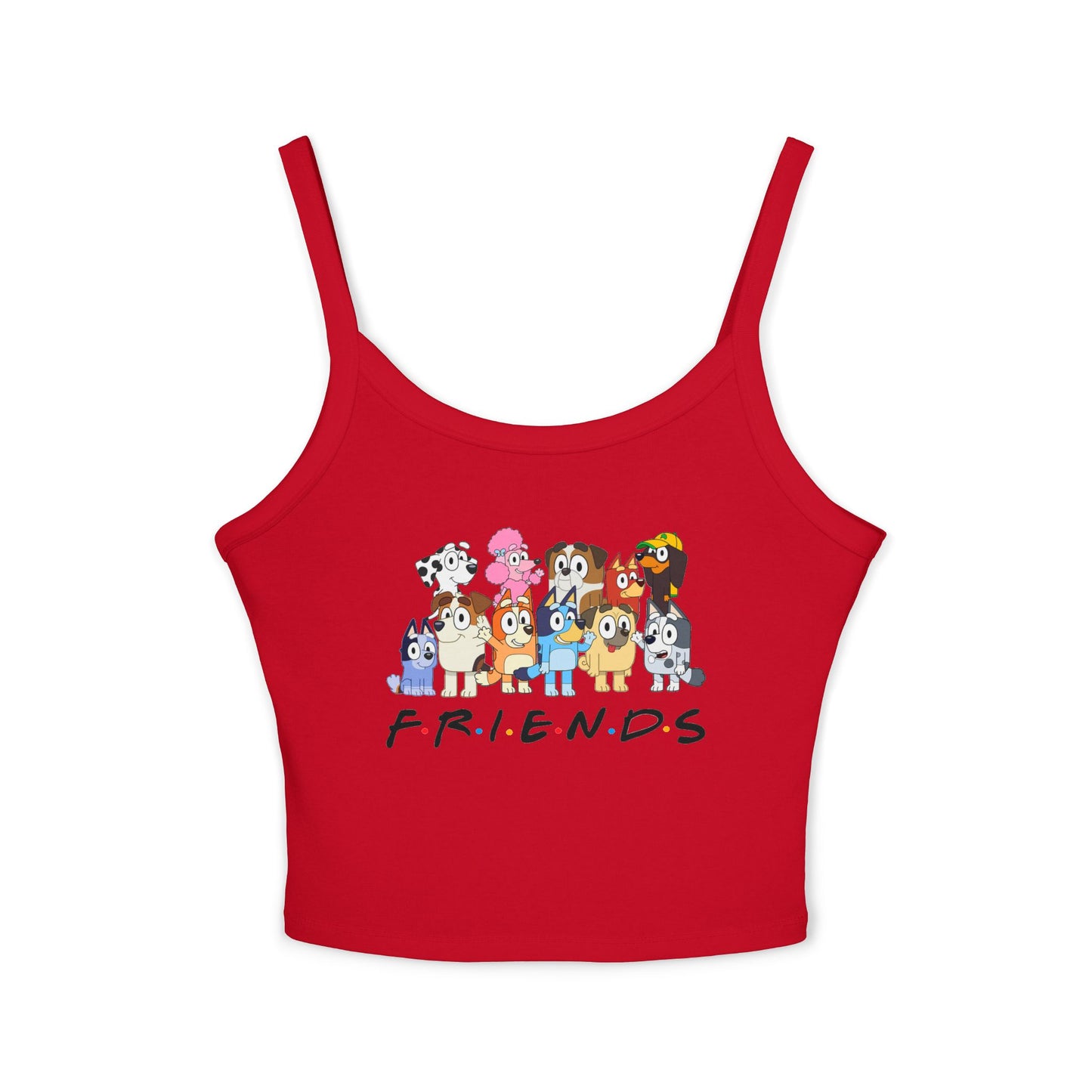 Princess Grace Bluey Cute Cartoon Animal Friends Spaghetti Strap Tank Top