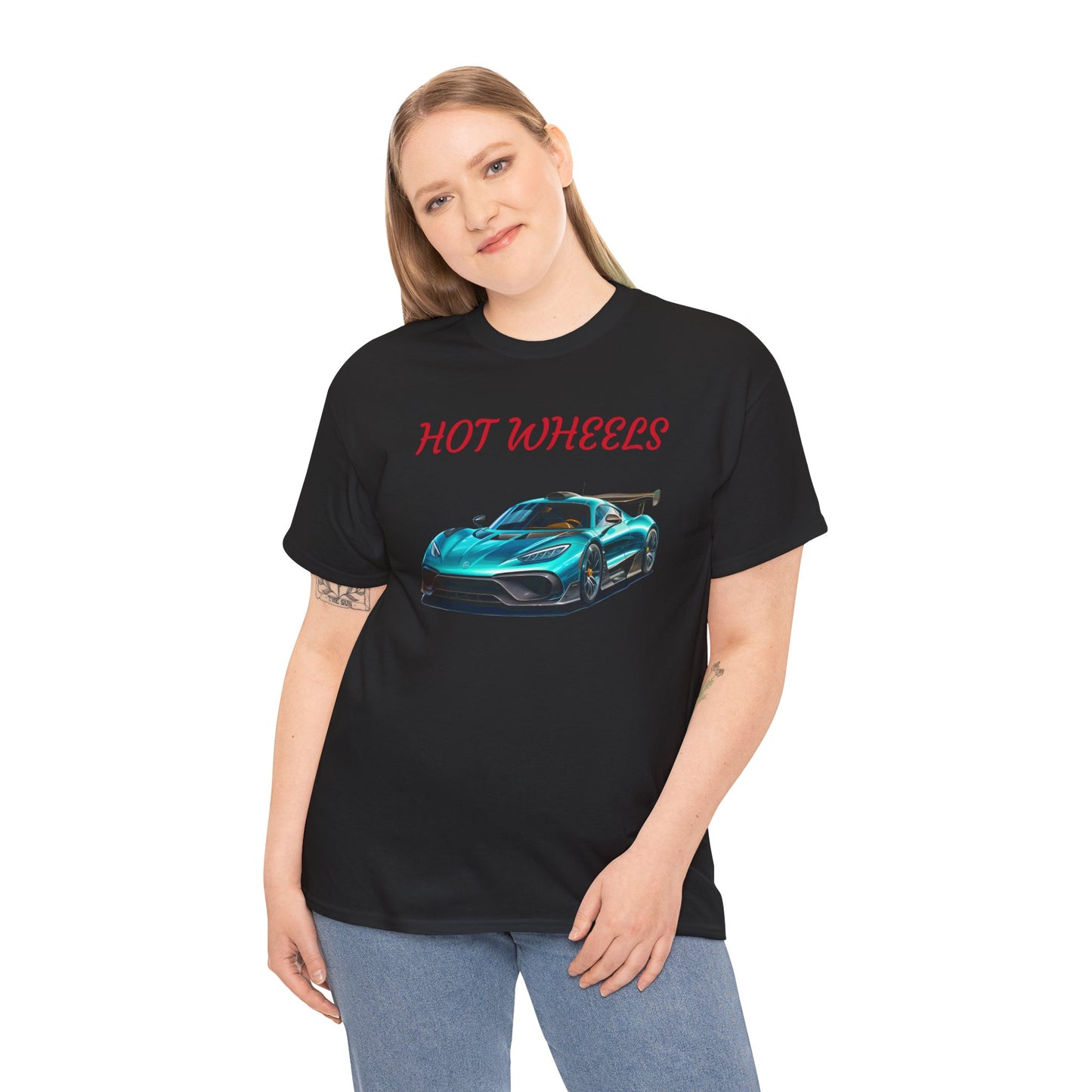Princess Grace Hot Wheels Unisex Heavy Cotton Tee Cool Car Graphic T-Shirt for Automotive Enthusiasts