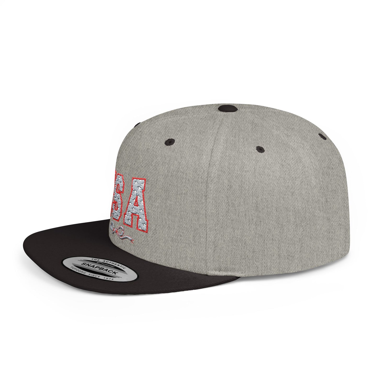 Princess Grace USA Glitter Flat Bill Snapback Hat Trendy and Stylish