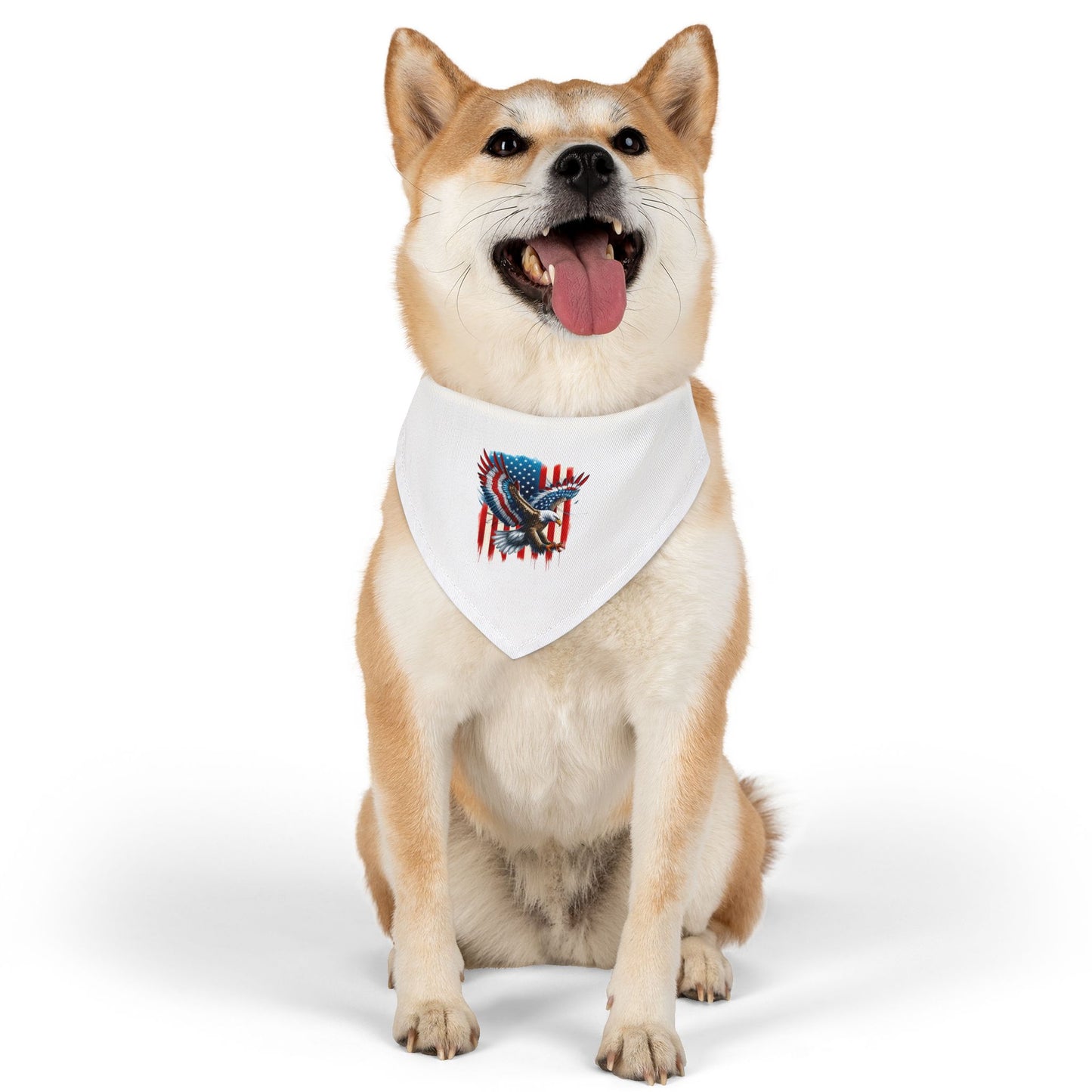 Princess Grace Patriotic Pet Bandana Collar American Flag Eagle Design