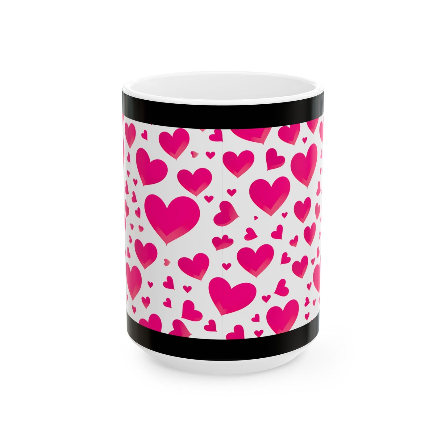 Princess Grace Heart Pattern Ceramic Mug Perfect Gift for Valentine's Day and Loved Ones